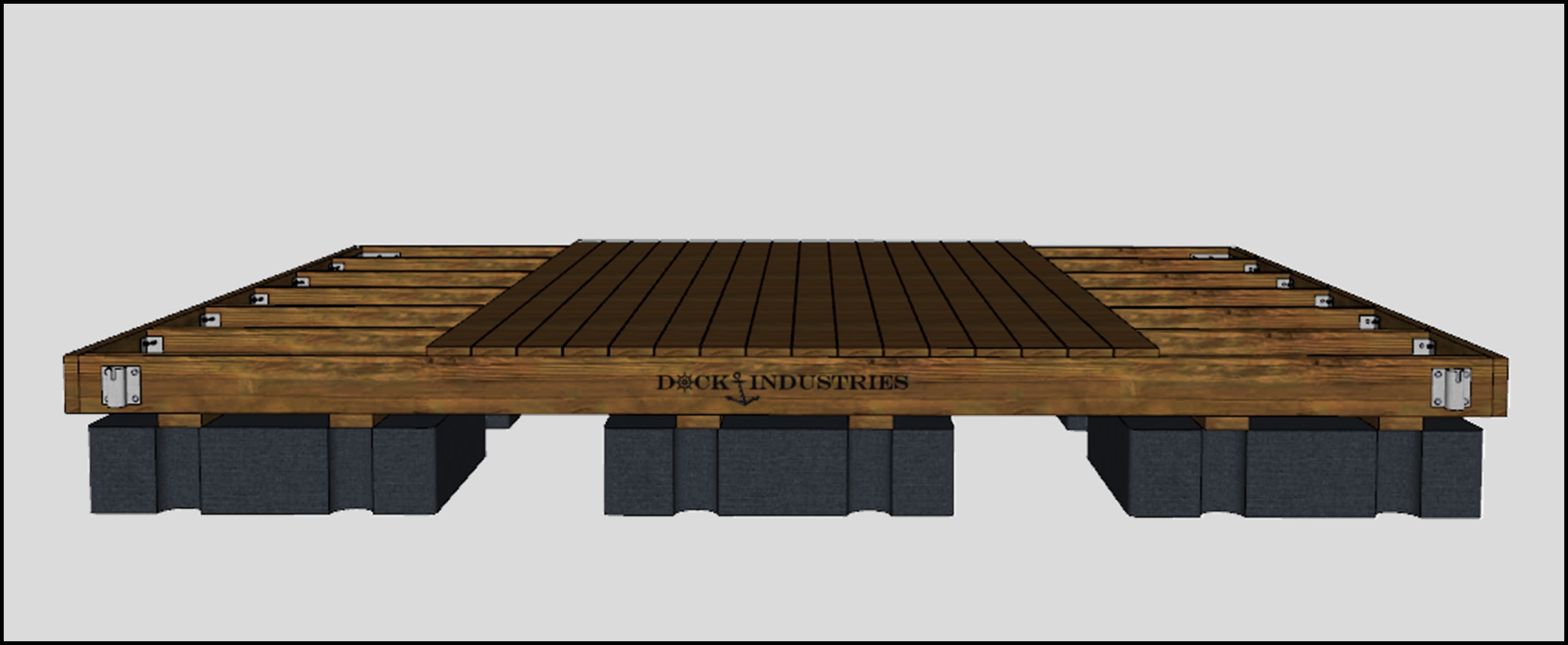 Ensemble de quai Heavy Duty 12'x16' - Pour poteaux