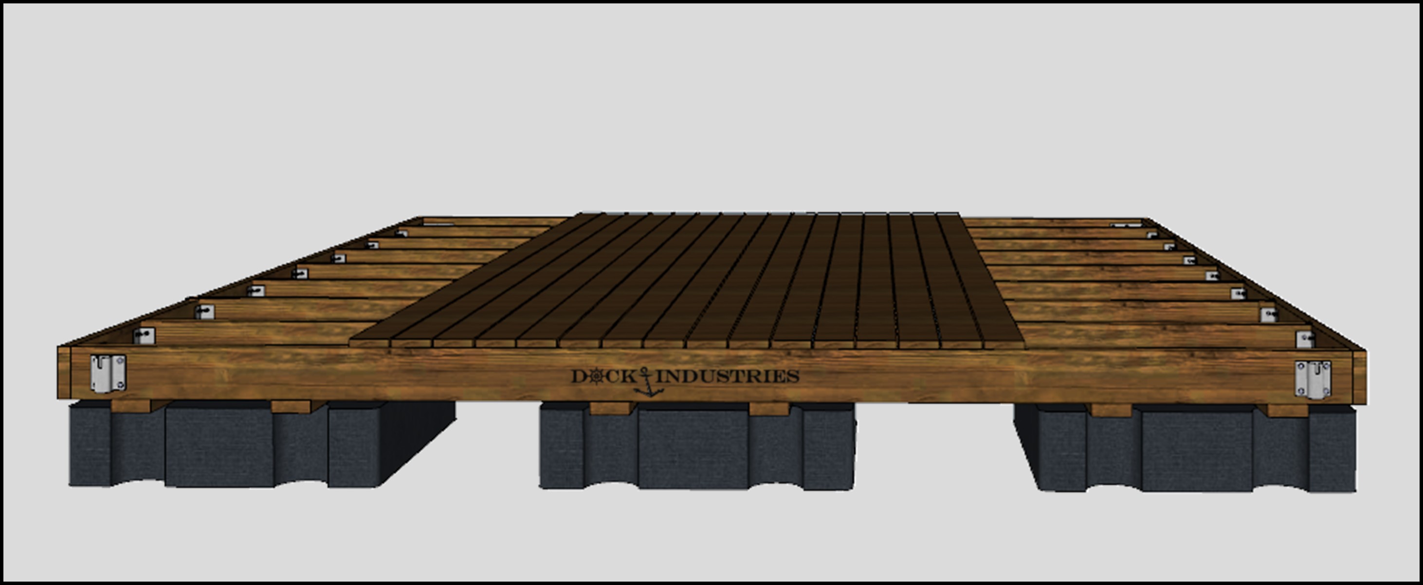 Ensemble de quai Heavy Duty 16'x16' - Pour poteaux