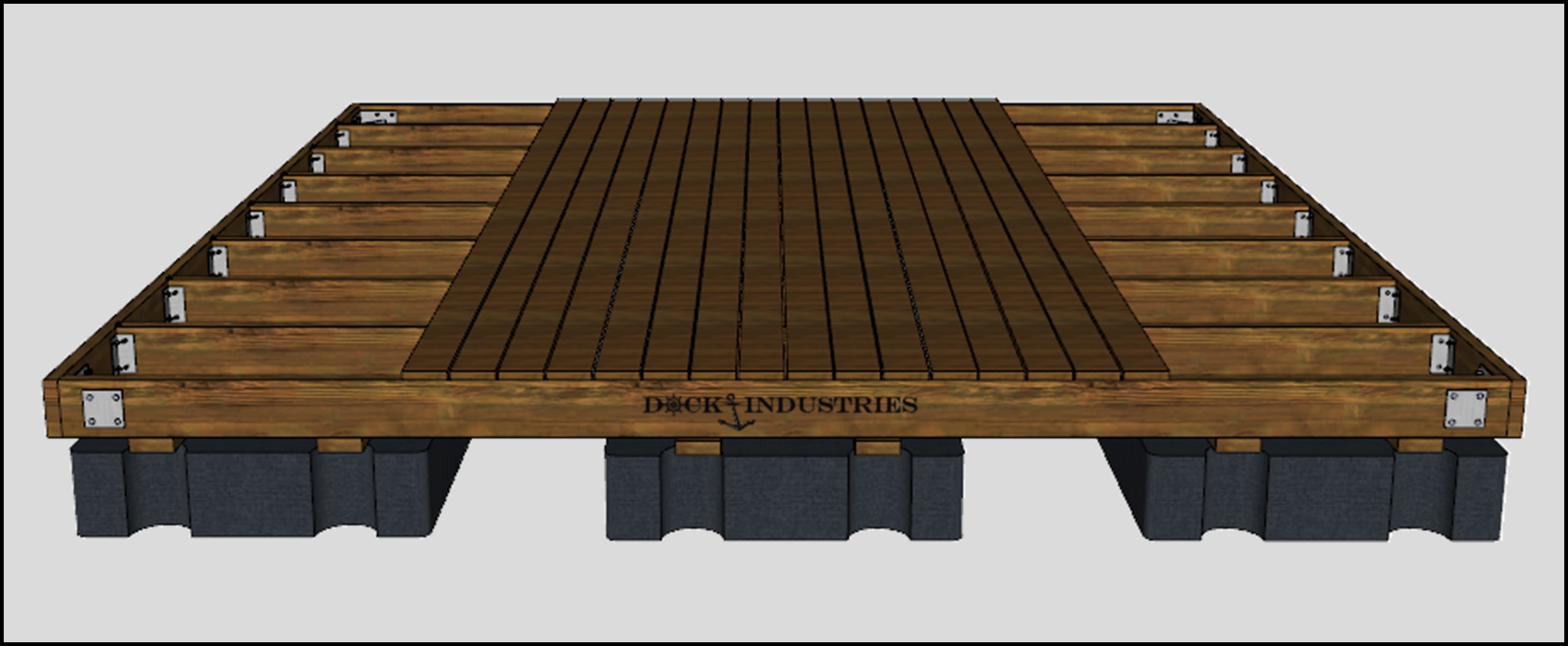 Ensemble de quai Heavy Duty 16'x16' - Sans ancrage