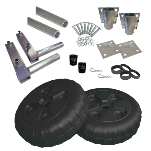 Ensemble de roues Standards et braquettes renforcies en L "All-In" - sans essieu - 9006STDALL