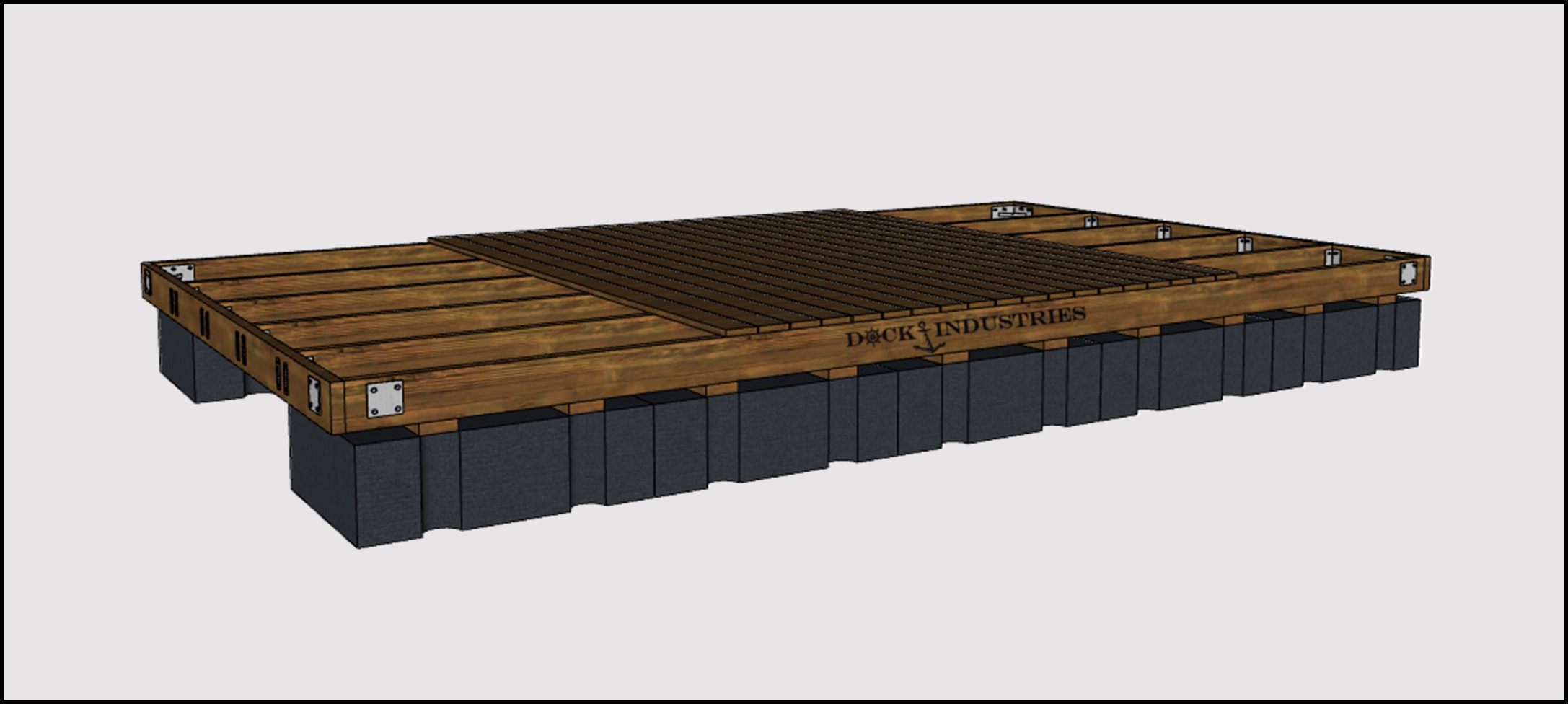 Ensemble de quai de ''Style Barge'' 10'x20' Heavy Duty - Capacité additionnelle 3400 lbs