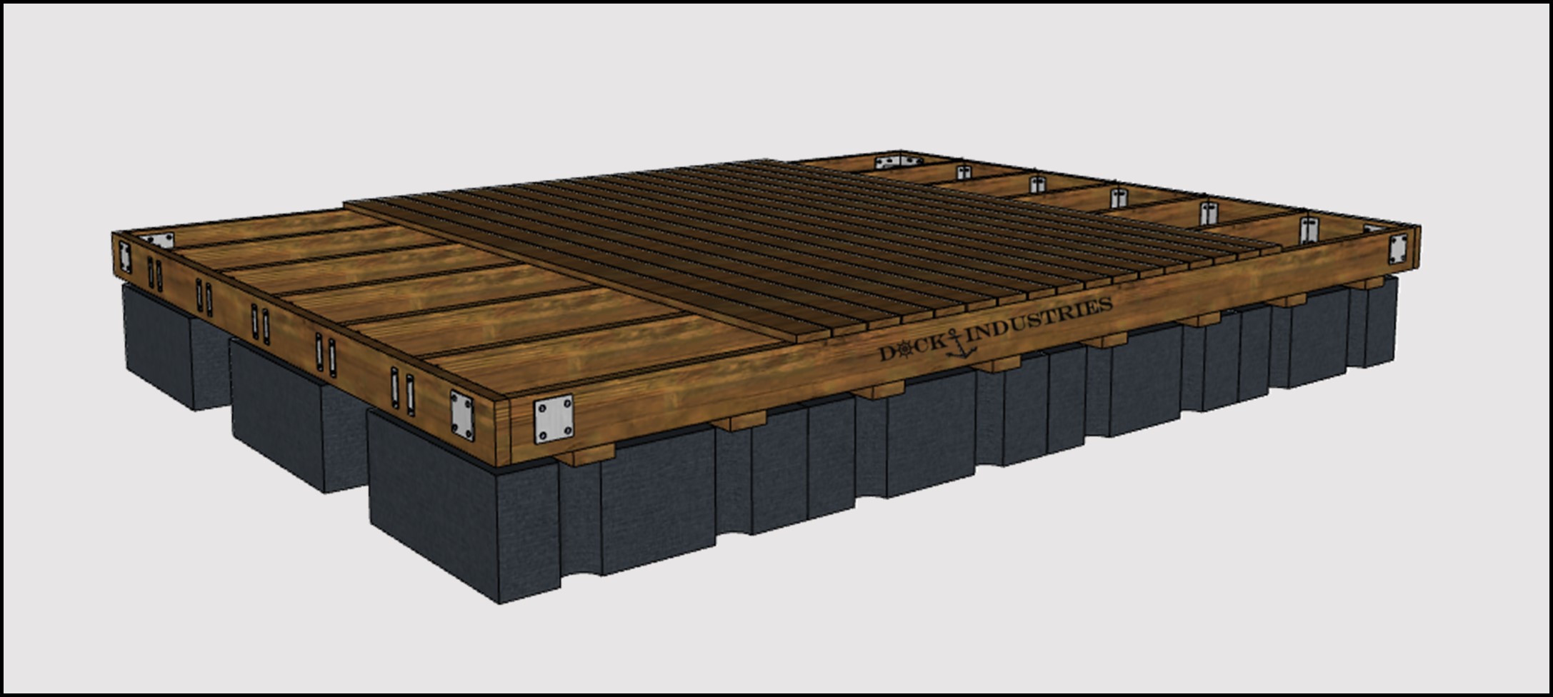 Ensemble de quai de ''Style Barge'' 12'x16' Heavy Duty - Capacité additionnelle 5520 lbs