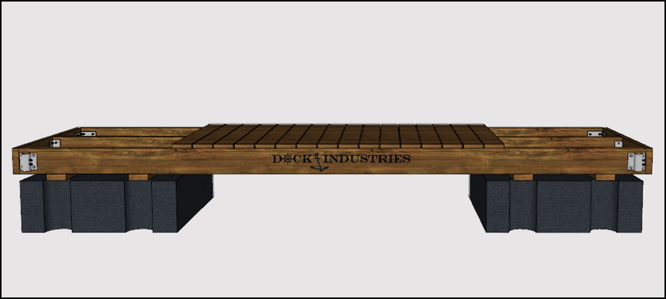Ensemble de quai Résidentiel 4'x16' - Pour poteaux